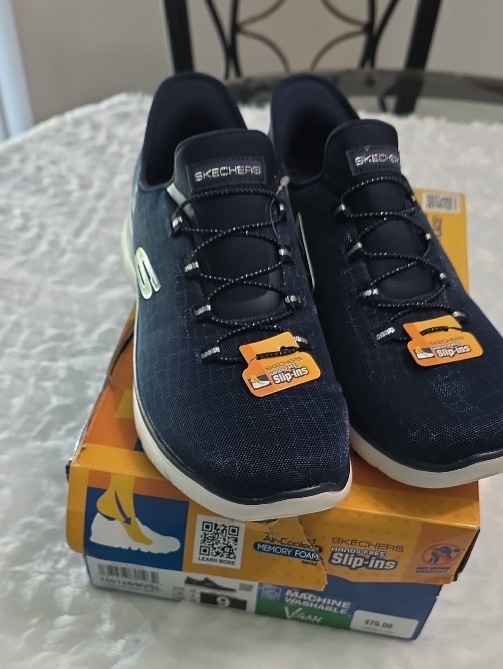Skechers NWT Women’s Navy Slip-On Memory Foam Sneakers